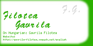 filotea gavrila business card